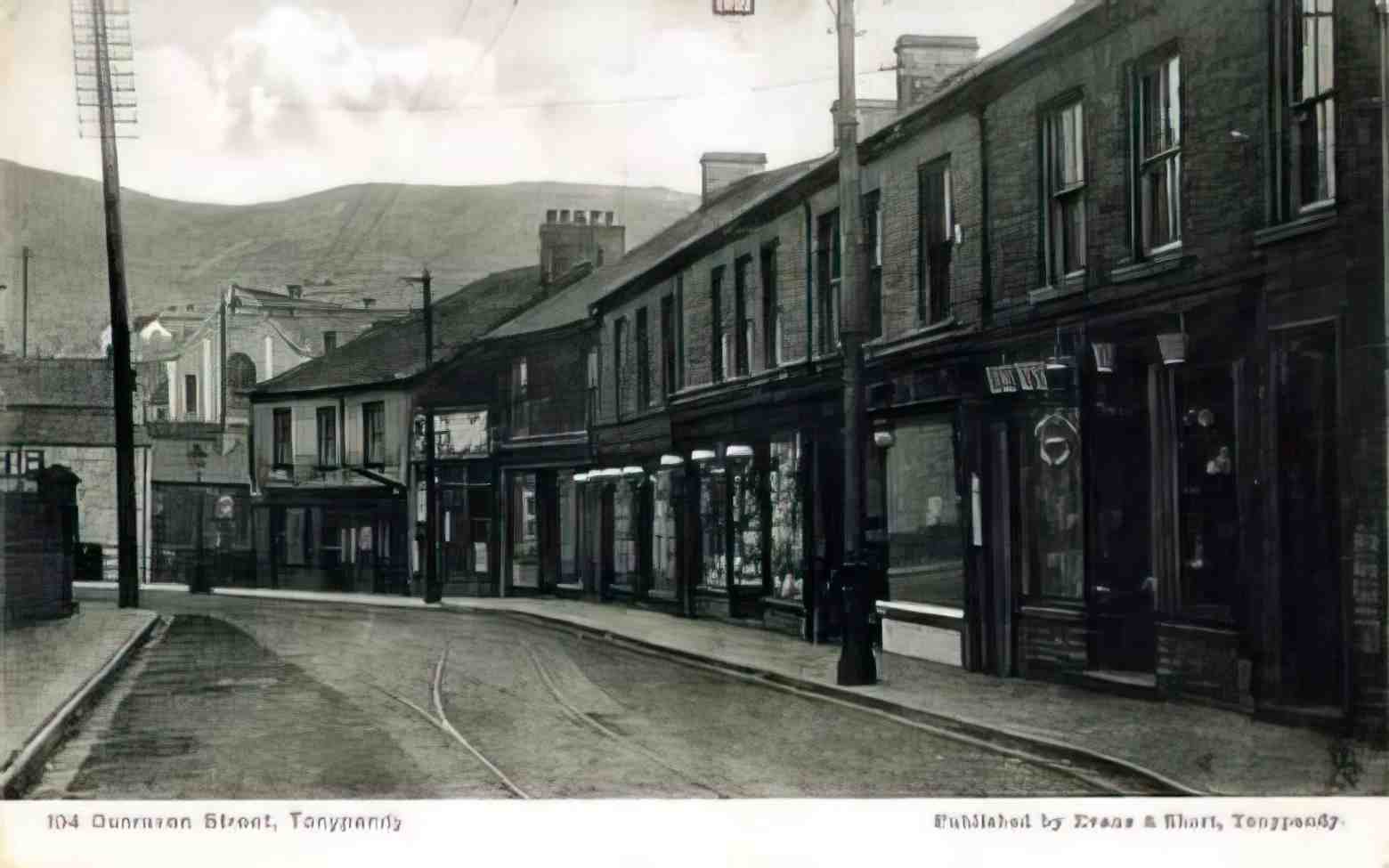 Glamorganshire Rhondda Tonypandy Dunraven St 1920s Vintage A4 Photo Print