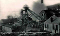 Glamorganshire Senghenydd Universal Coal Mine Scene after the second fire brok Vintage A4 Photo Print