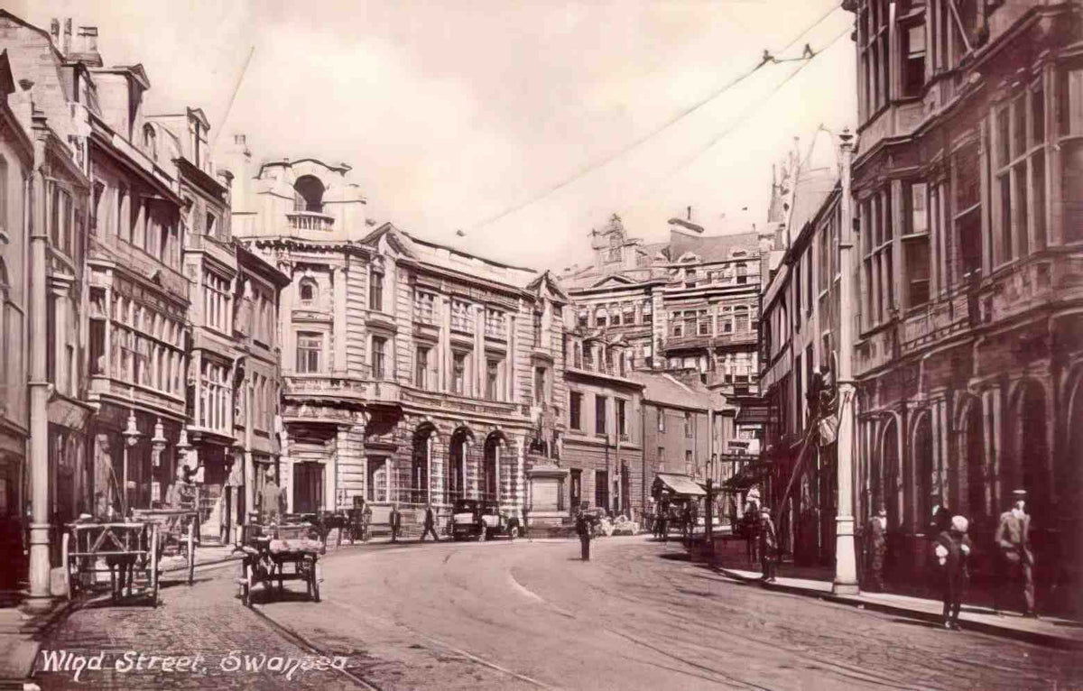 Glamorganshire Swansea Wind Street Vintage A4 Photo Print