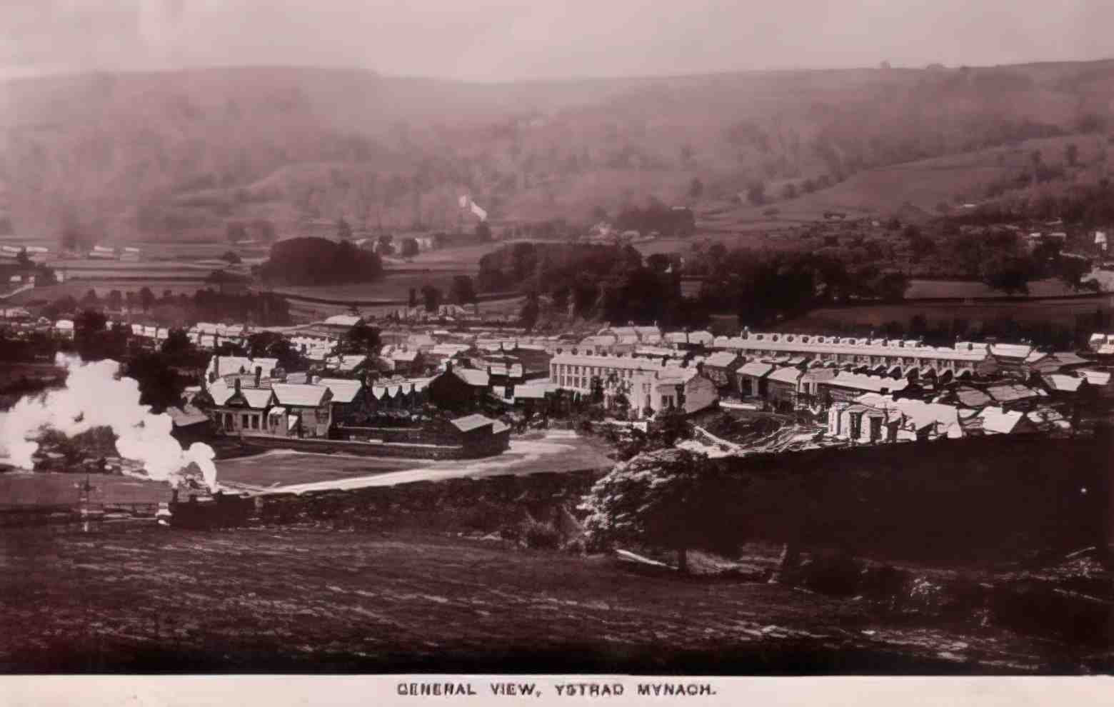 GlamorganshireYstrad Mynach General View 1910s Vintage A4 Photo Print