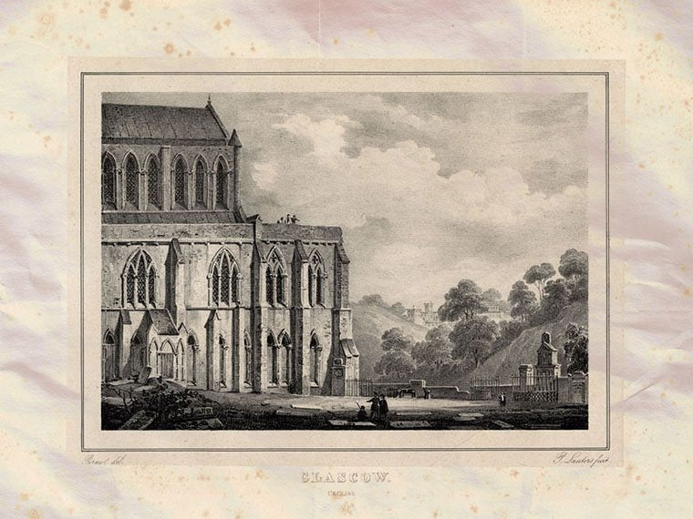 Glasgow Lanarkshire Scotland Pernot 1827 Vintage A4 Photo Print