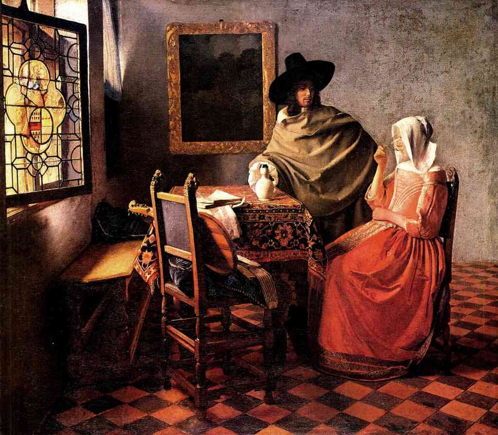 Glass Of Wine Vermeer A4 Photo Print