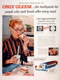 Gleem Toothpaste Sandwich Vintage Retro Advert Ads A4 Photo Print