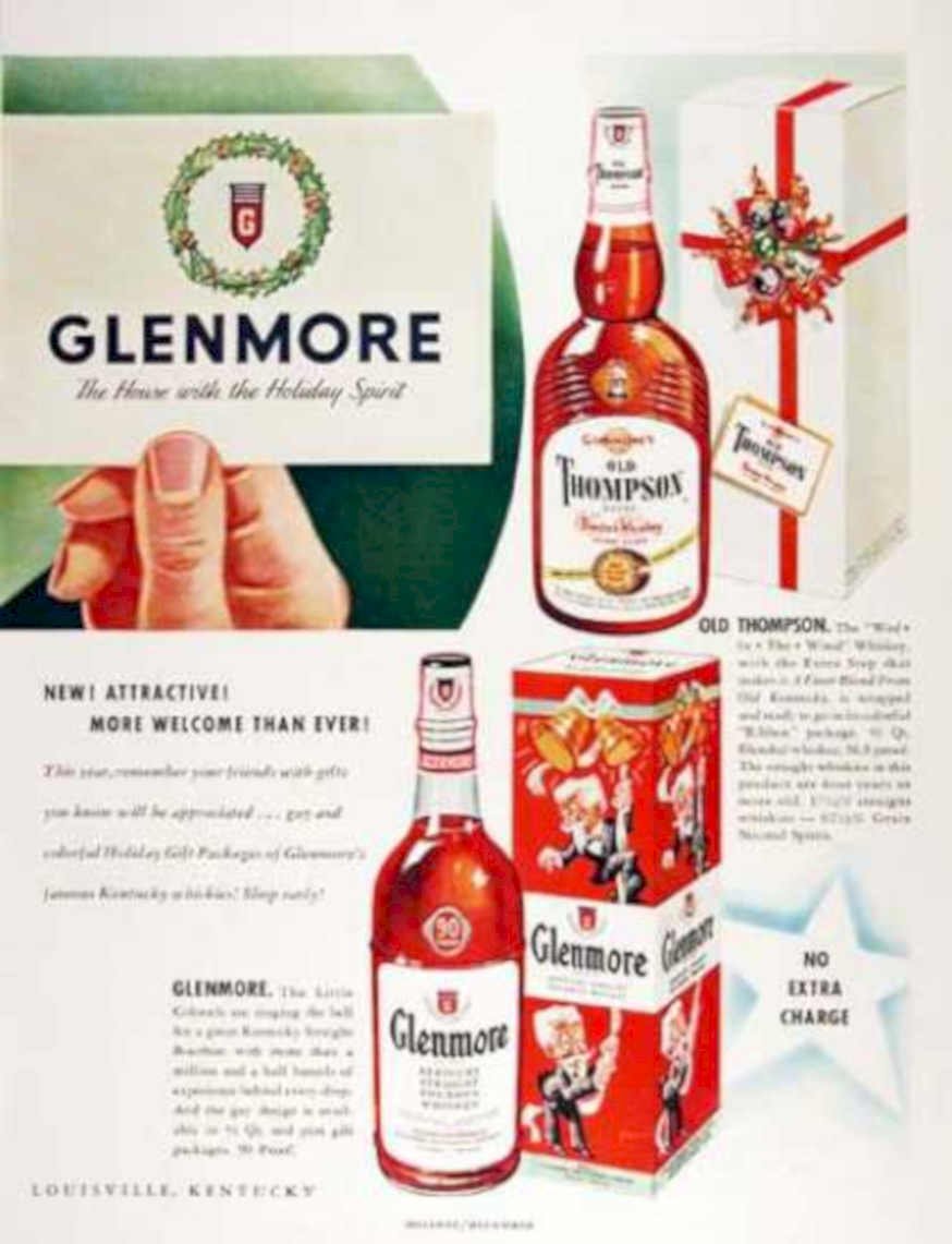 Glenmore Old Thompson Vintage Retro Advert Ads A4 Photo Print