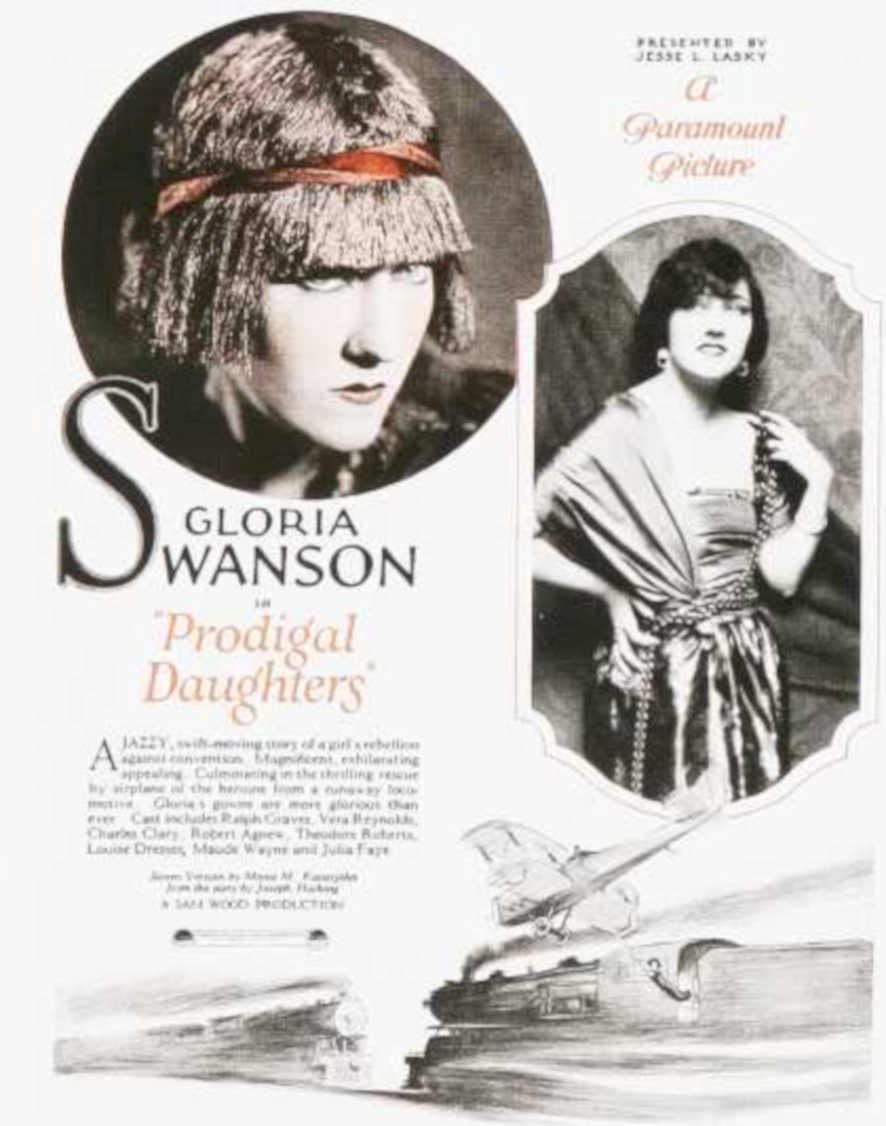 Gloria Swanson Planes Vintage Retro Advert Ads A4 Photo Print