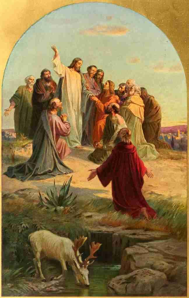 Glotzle Ludwig Christliche Kunst 15 1918 Lord teach us to pray A4 Photo Print