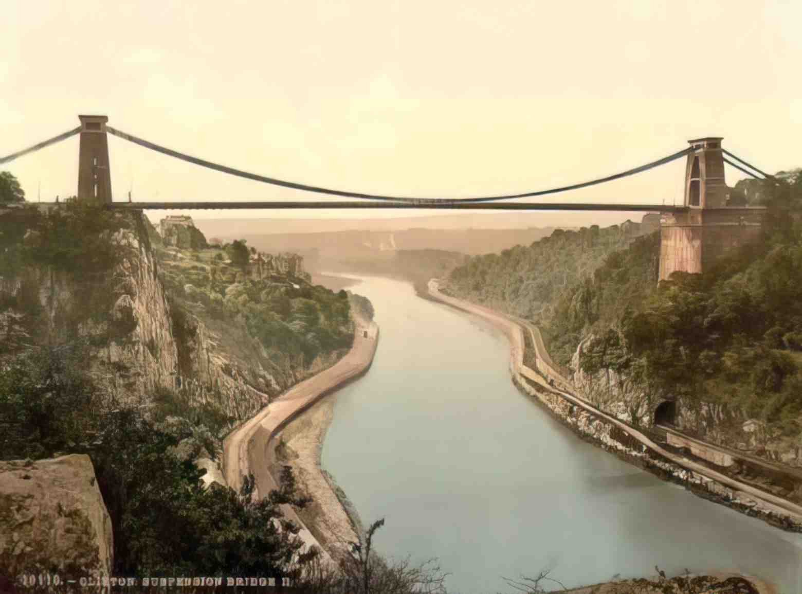 Gloucestershire Bristol Clifton Suspension Bridge 2 Vintage A4 Photo Print