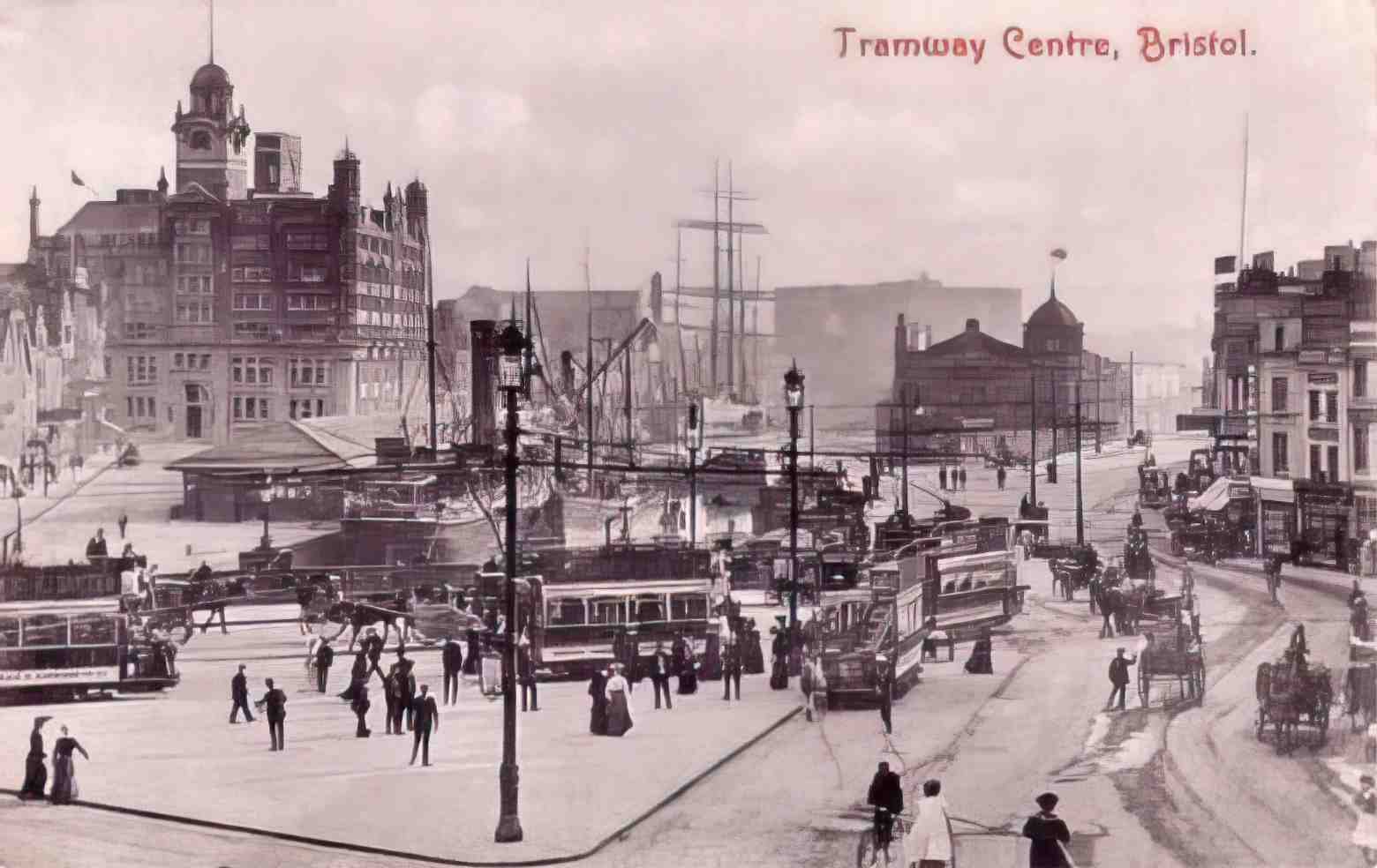 Gloucestershire Bristol Tramway Centre 1910s Vintage A4 Photo Print
