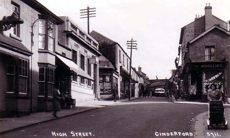 Gloucestershire Cinderford High Street 1940s vintage old A4 Photo Print