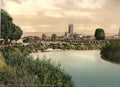 Gloucestershire Gloucester Cathedral from the River Vintage A4 Photo Print