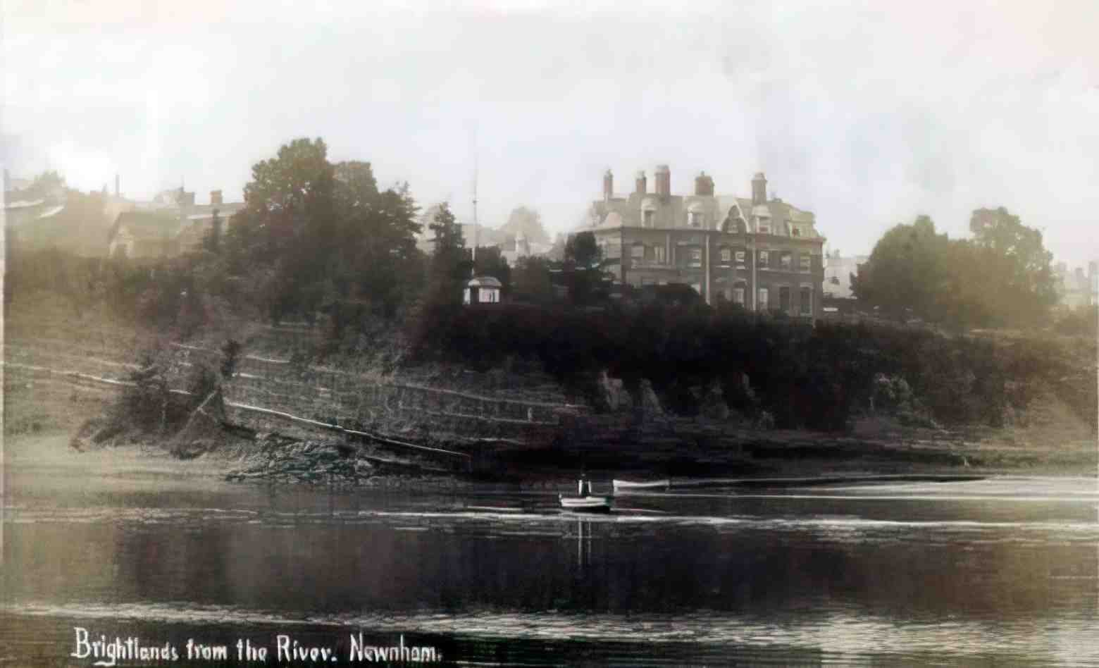 Gloucestershire Newnham Brightlands from the River Vintage A4 Photo Print