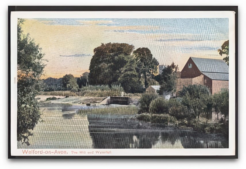Gloucestershire Welfordonavon Water Mill & Waterfall Weir Rural Vintage A4 Photo Print