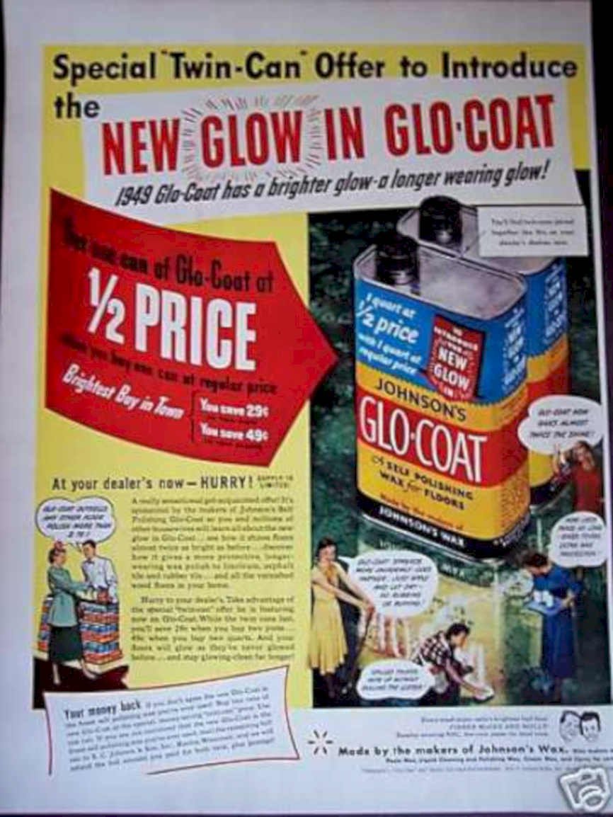 Glow Coat Polish Vintage Retro Advert Ads A4 Photo Print