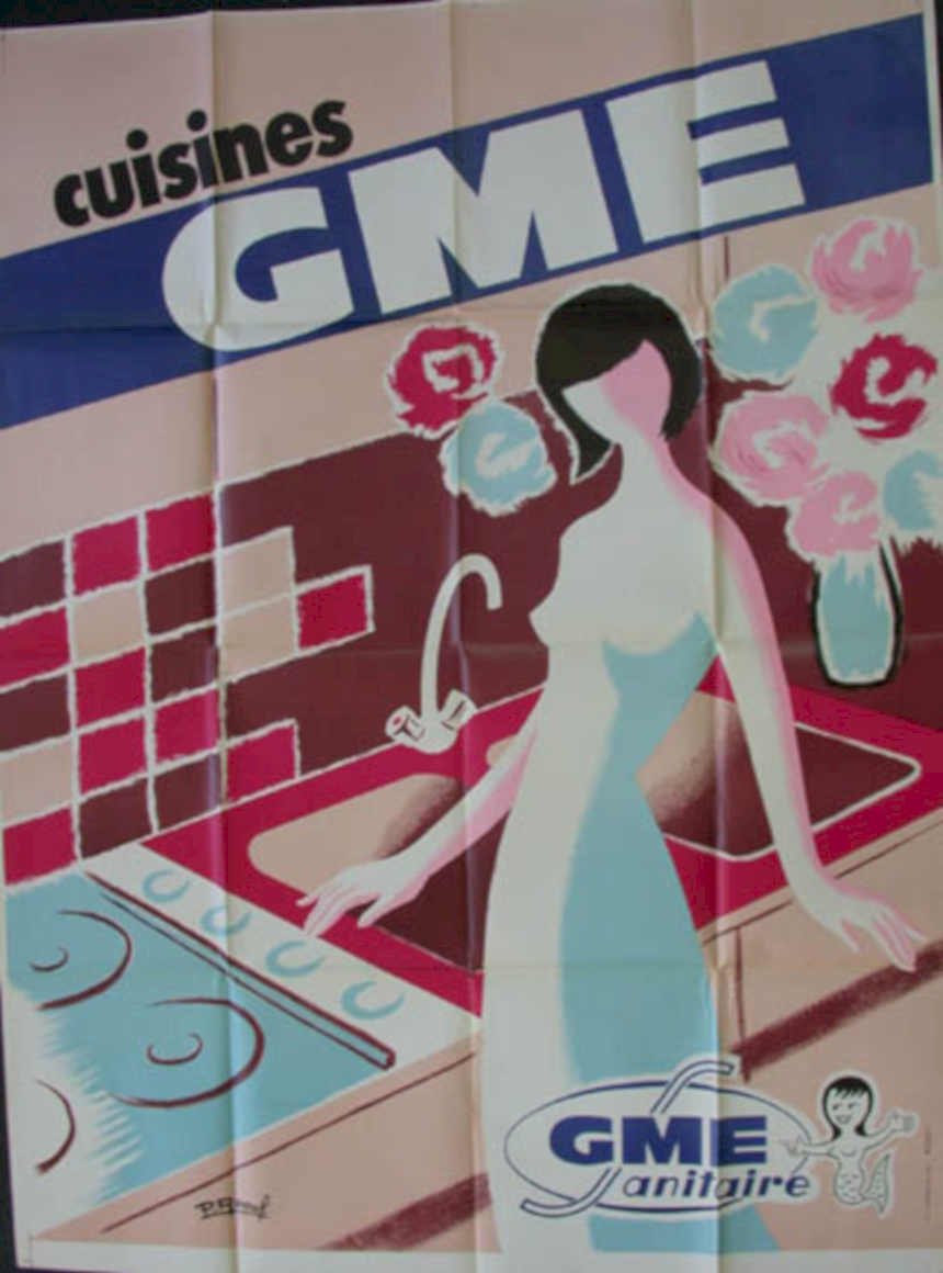 Gme Kitchen Poster Vintage Retro Advert Ads A4 Photo Print