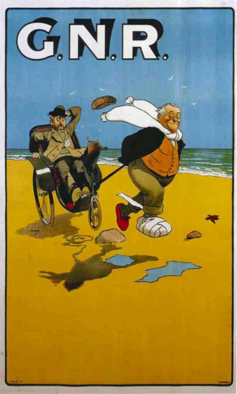 Gnr Beach Men Vintage Retro Advert Ads A4 Photo Print