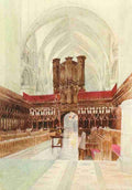 Goble Warwick 1862 1943 Greater Abbeys of England 1908 Gloucester Cathedral The Choir A4 Photo Print