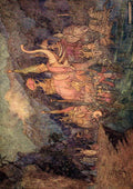 Goble Warwick 1862 1943 Indian Myth & Legend 1913 The return of the heroes slain in battle A4 Photo Print