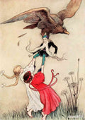 Goble Warwick 1862 1943 The Fairy Book 1913 The eagle let his prey go A4 Photo Print