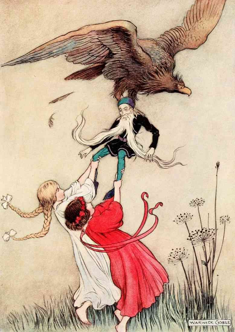 Goble Warwick 1862 1943 The Fairy Book 1913 The eagle let his prey go A4 Photo Print