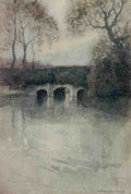 Goble Warwick Abbeys England 1908 Bury St. Edmunds Abbots Bridge A4 Photo Print