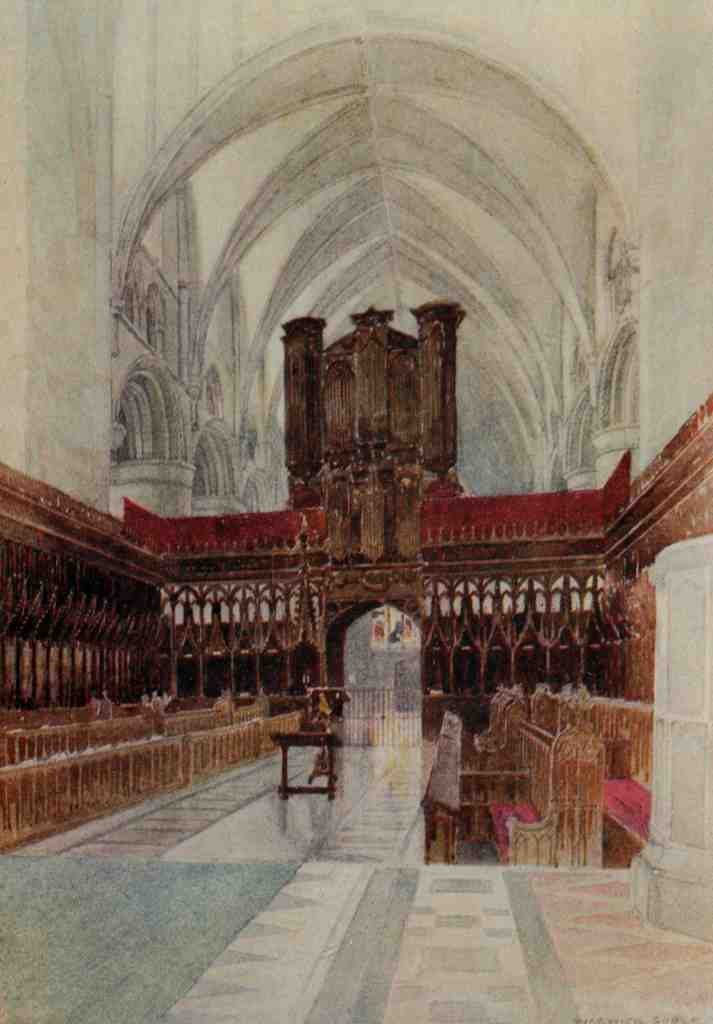 Goble Warwick Abbeys England 1908 Gloucester Cadral Choir A4 Photo Print