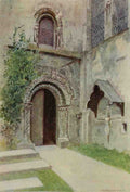 Goble Warwick Abbeys England 1908 Romsey Abbey Nuns Doorway A4 Photo Print