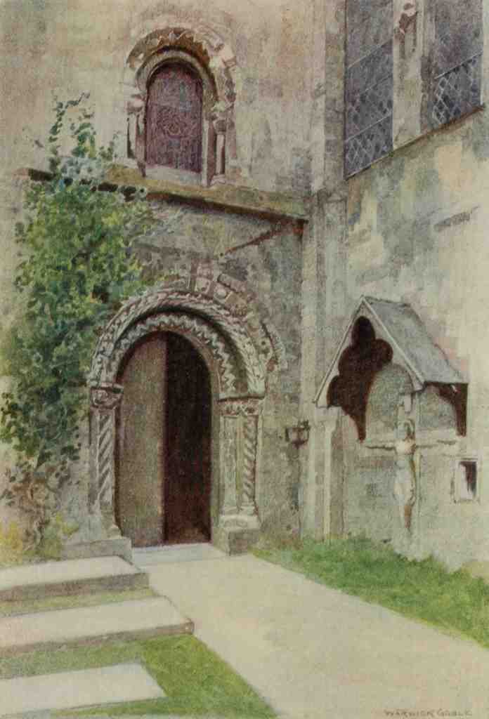 Goble Warwick Abbeys England 1908 Romsey Abbey Nuns Doorway A4 Photo Print