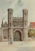 Goble Warwick Abbeys England 1908 St. Augustines Canterbury A4 Photo Print
