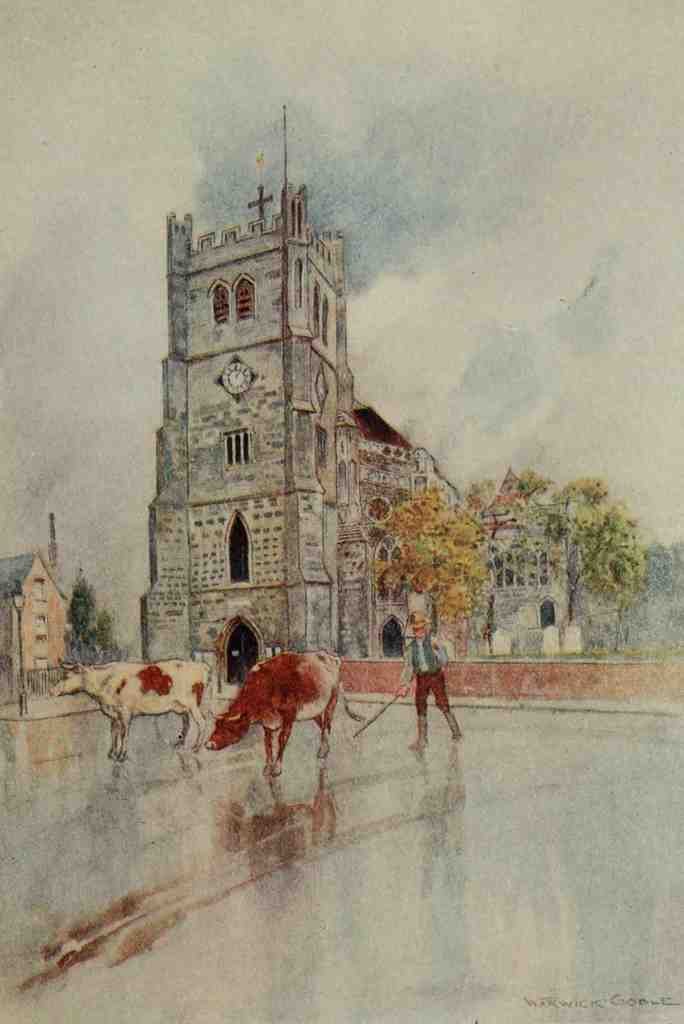 Goble Warwick Abbeys England 1908 Waltham Abbey A4 Photo Print