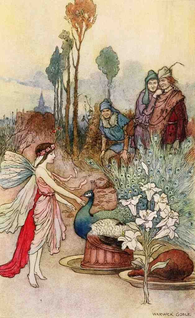Goble Warwick Book Of Fairy Poetry 1920 Instead Of A Crust A Peacock Pie A4 Photo Print