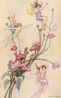 Goble Warwick Book Of Fairy Poetry 1920 Three Spirits Mad With Joy A4 Photo Print