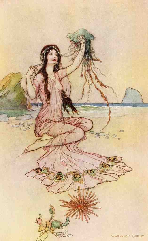 Goble Warwick Book Of Fairy Poetry 1920 What Form She Pleased Each Thing Would Take A4 Photo Print