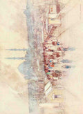 Goble Warwick Constantinople 1906 A Wet Day On Galata Bridge A4 Photo Print