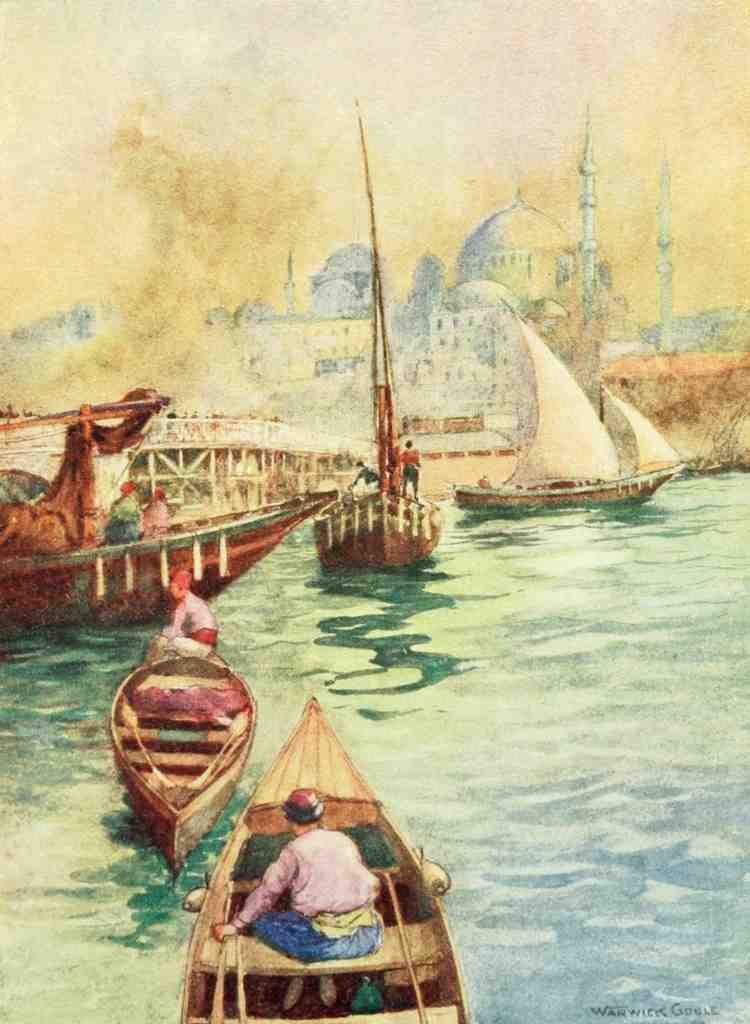 Goble Warwick Constantinople 1906 Bridge From Galata A4 Photo Print