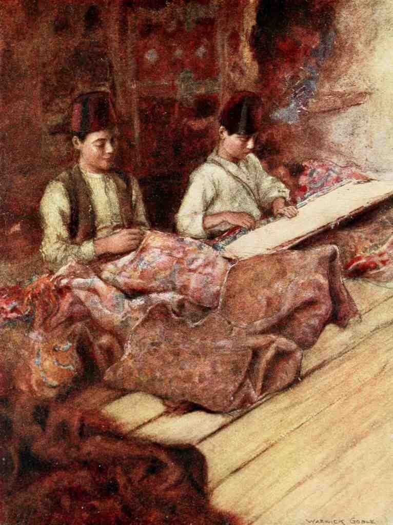 Goble Warwick Constantinople 1906 Carpet Menders A4 Photo Print
