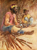 Goble Warwick Constantinople 1906 Gypsy Basket Maker A4 Photo Print