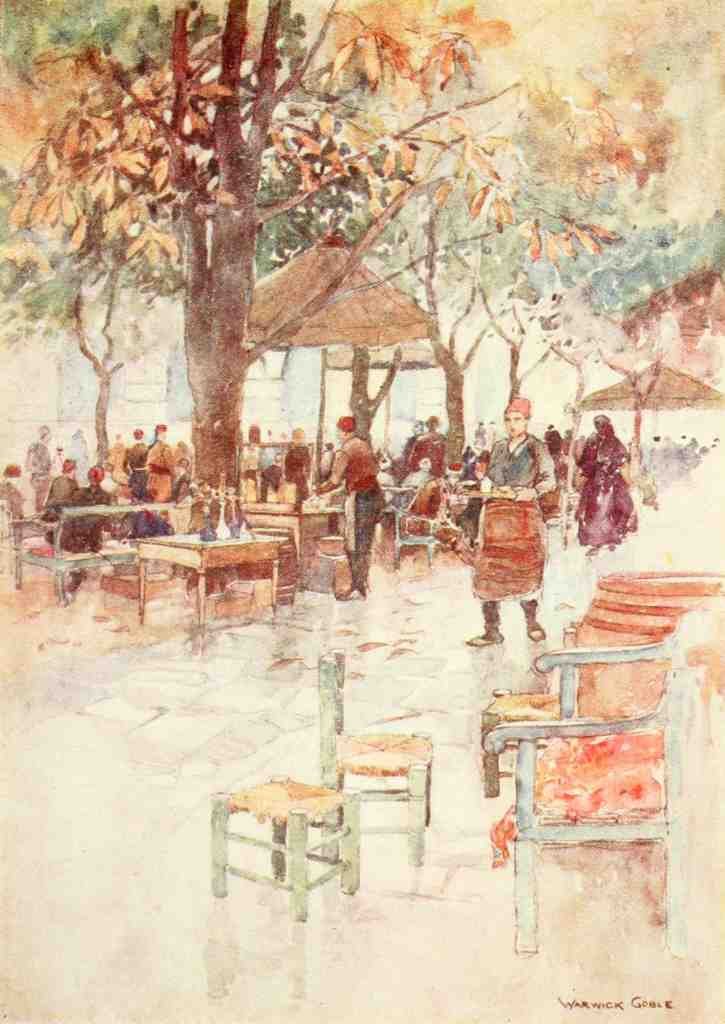 Goble Warwick Constantinople 1906 Open Air Cafe Stamboul A4 Photo Print