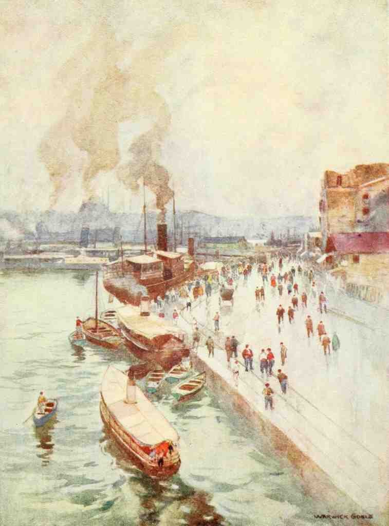 Goble Warwick Constantinople 1906 Quay In Galata A4 Photo Print