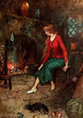 Goble Warwick Fairy Book 1913 Only Remnant Being Glass Slippers A4 Photo Print