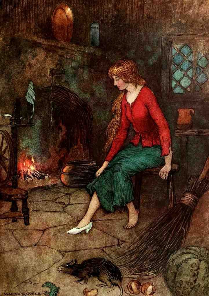 Goble Warwick Fairy Book 1913 Only Remnant Being Glass Slippers A4 Photo Print