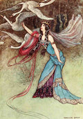 Goble Warwick Fairy Book 1913 Queen Threw Her Shirt Over M A4 Photo Print