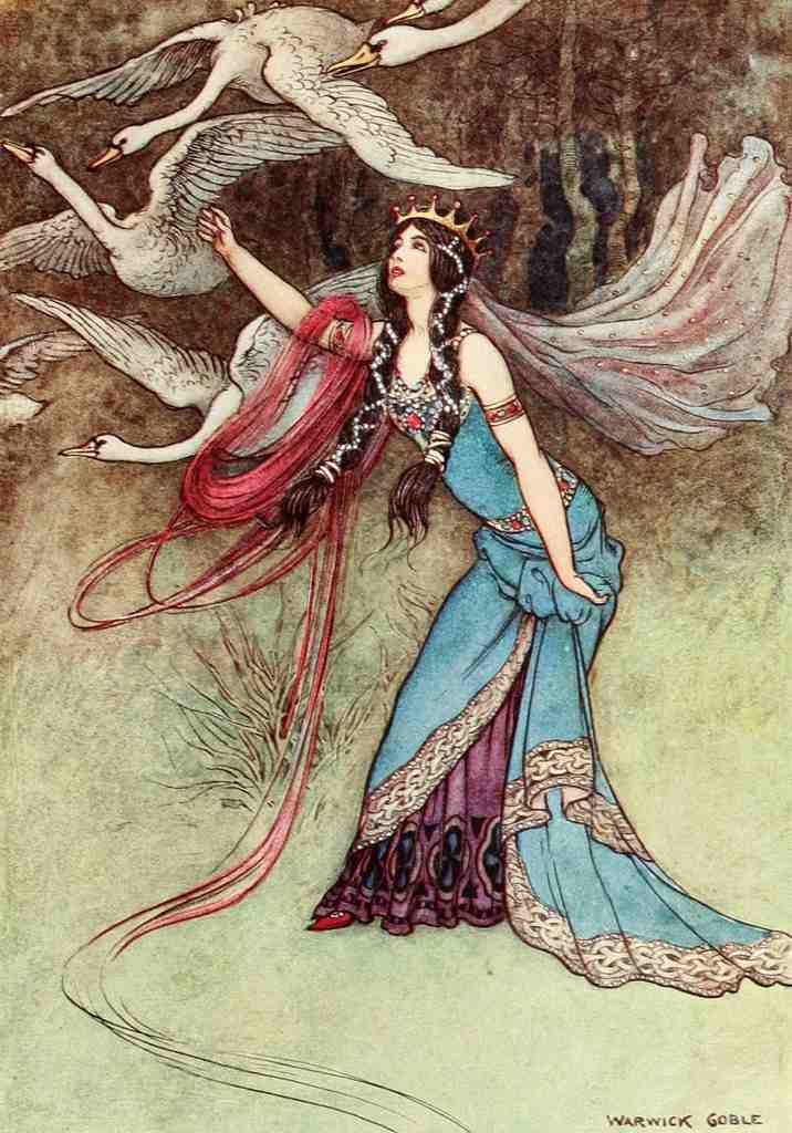 Goble Warwick Fairy Book 1913 Queen Threw Her Shirt Over M A4 Photo Print
