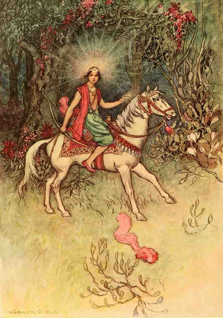 Goble Warwick Folk Tales Of Bengal 1912 A Bright Light On His Head A4 Photo Print