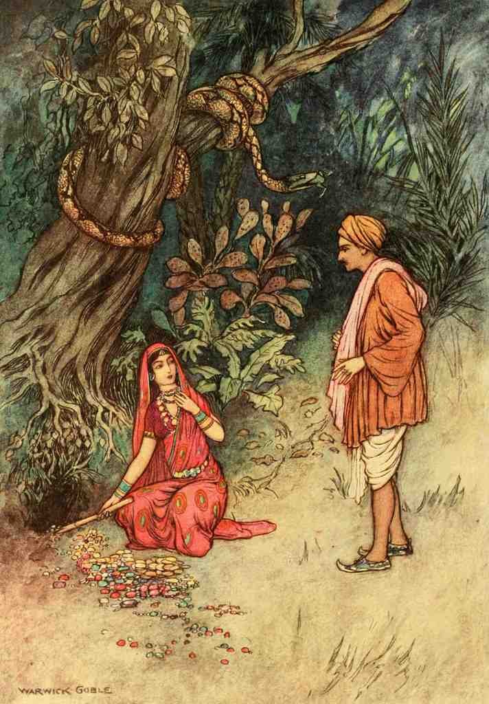 Goble Warwick Folk Tales Of Bengal 1912 Take This Gold Precious Stones A4 Photo Print