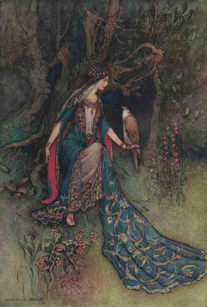 Goble Warwick Geoffrey Chaucer 1912 Canacee Falcon A4 Photo Print
