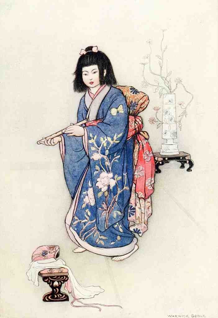Goble Warwick Green Willow 1910 Flute A4 Photo Print