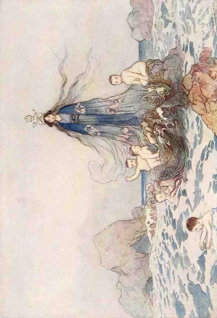 Goble Warwick Green Willow 1910 Queen Of Waves A4 Photo Print