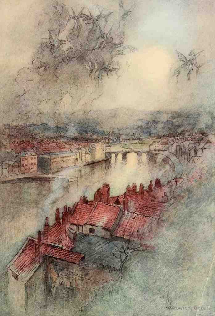 Goble Warwick Water Babies 1909 By Smoky Town In Its Murky Cowl A4 Photo Print