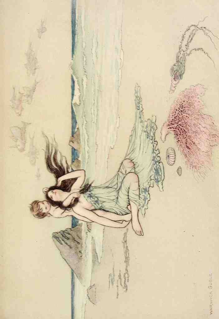 Goble Warwick Water Babies 1909 Play By Me Ba In Me Mor Child A4 Photo Print