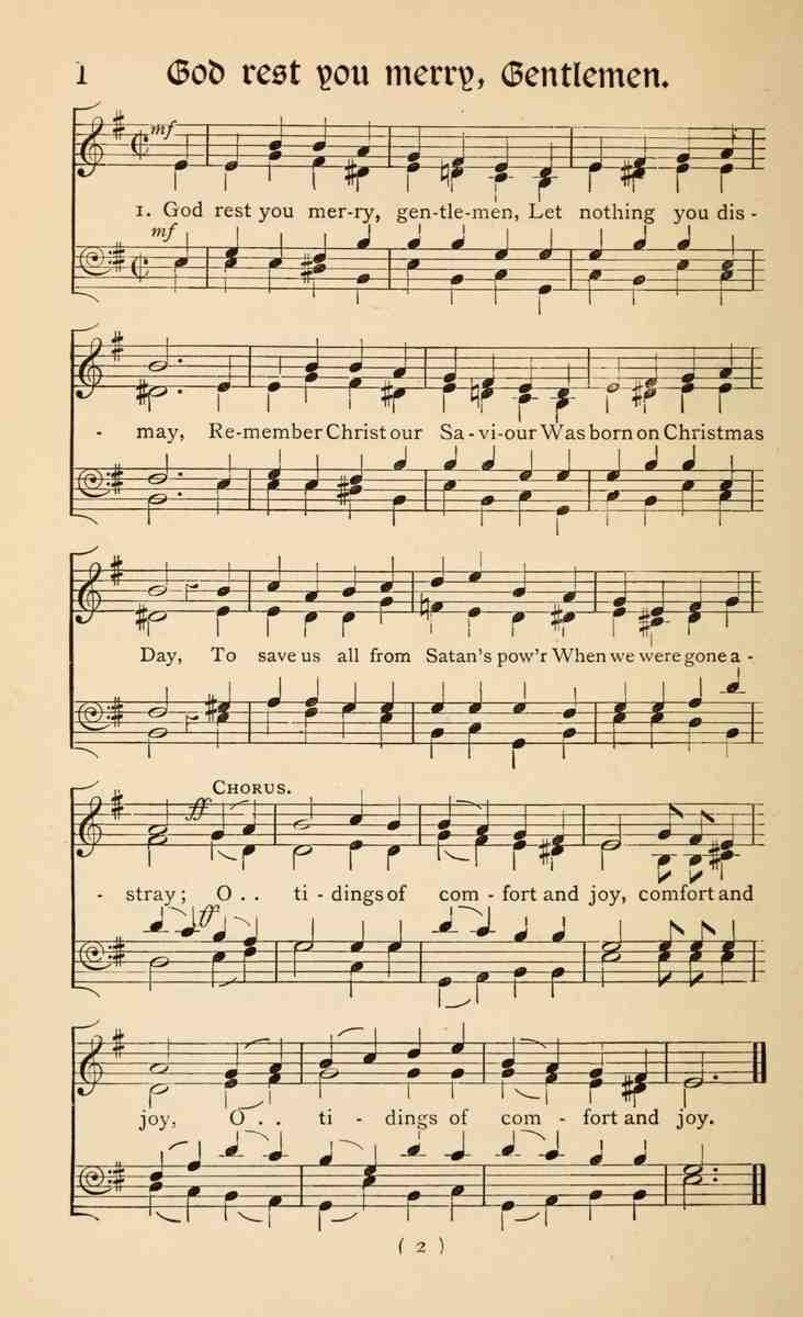 God rest you Merry Gentlemen Traditional Christmas Carols New and Old 1850 A4 Photo Print